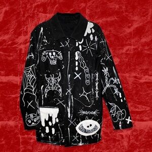 Black and White Graffiti winter Jacket